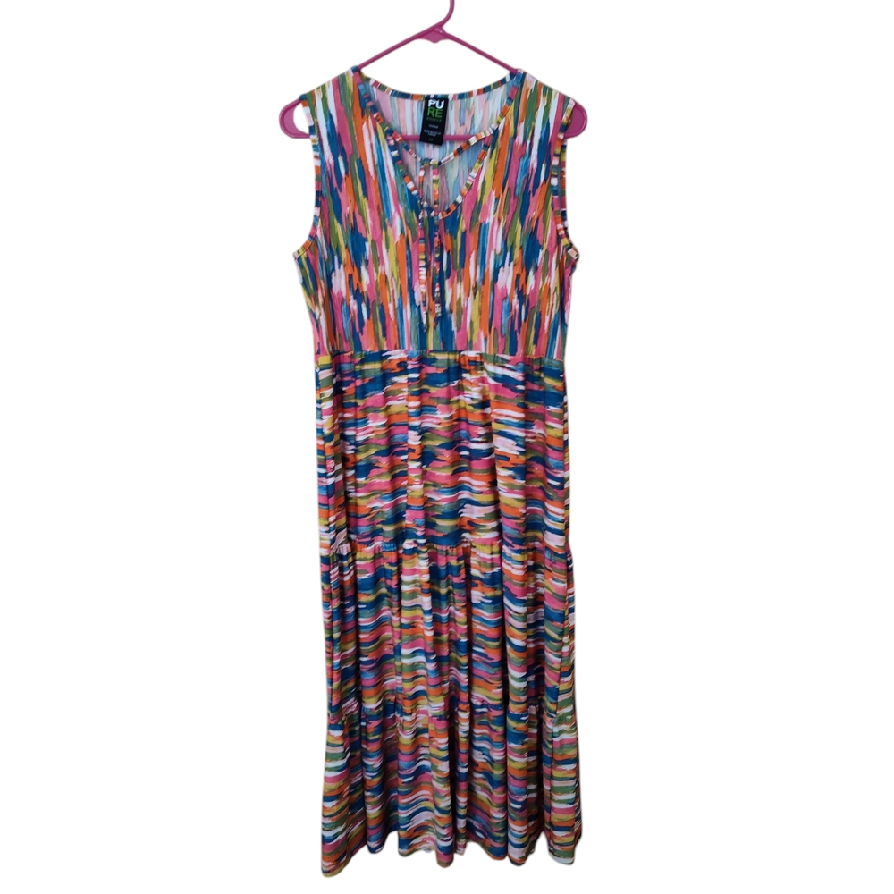 Pure Essence Urbanology Maxi Dress Size Small Vacation Hawaiian Casual Beach